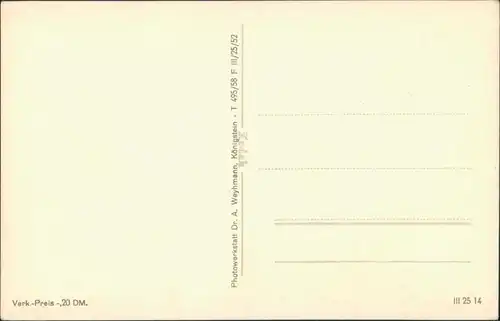 Königstein (Sächsische Schweiz) Festung Königstein, Stadt Panorama, Elbe 1952