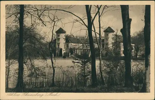 Ansichtskarte Rheinsberg Schloss, Gesamtansicht, Park, Gebäude 1920