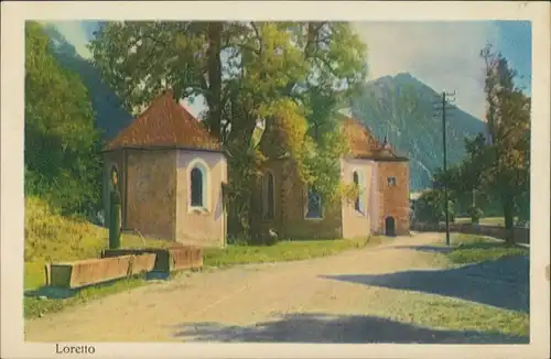 Loretto Ansicht Loretto Kapelle, Bayr. Allgäu, alter Brunnen 1925