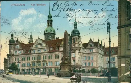 Innere Altstadt-Dresden Dresdner Residenzschloss / Königliches Schloss 1913