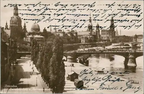 Ansichtskarte Dresden Blick auf die Altstadt 1928