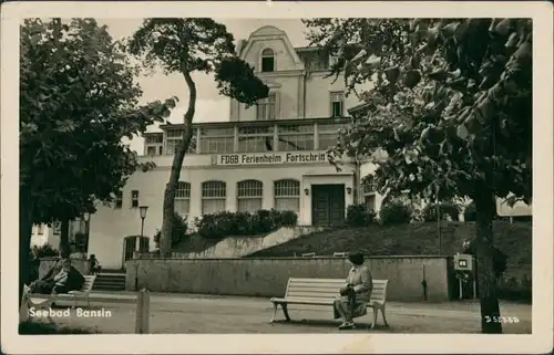 Ansichtskarte Bansin-Heringsdorf Usedom Haus Fortschritt 1955