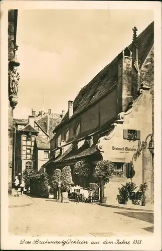 Ansichtskarte Nürnberg Bratwurstglöcklein / St. Moritz Kapelle 1934