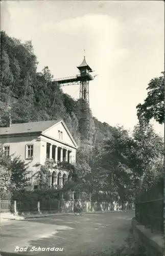 Ansichtskarte Bad Schandau Fahrstuhl - Straßenpartie 1966