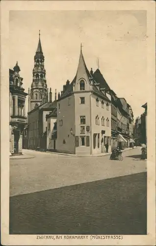 Ansichtskarte Zwickau Kornmarkt Ecke Münzgasse 1943