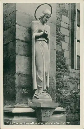 Ansichtskarte Erfurt Erfurter Dom Votiv Madonna Immaculata 1949