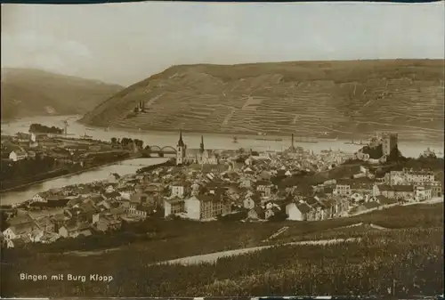 Ansichtskarte Bingen am Rhein Stadtpartie 1928