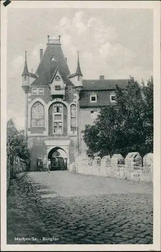 Ansichtskarte Meißen Burgtor 1956