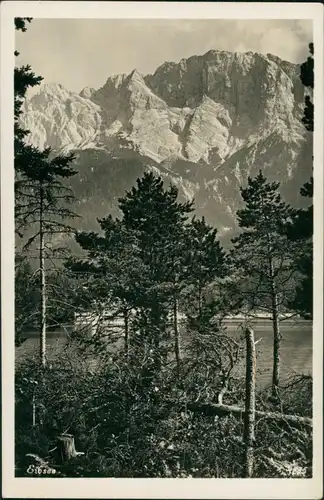 Garmisch-Partenkirchen Eibsee gegen Riffelwände, Bergkette, Berge, See 1930