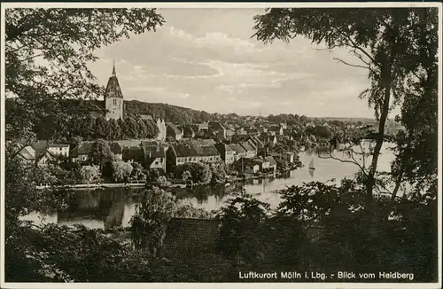 Mölln (Schleswig-Holstein) Panorama-Ansicht Blick vom Heidberg 1930