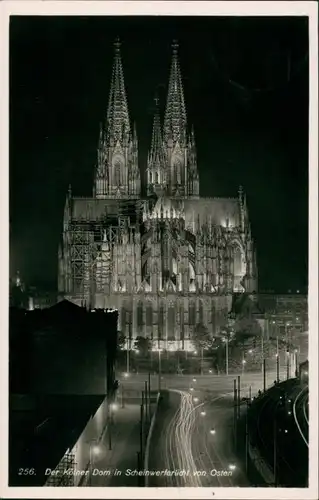 Köln Kölner Dom im Scheinwerferlicht, Abend-/Nachtaufnahme 1934