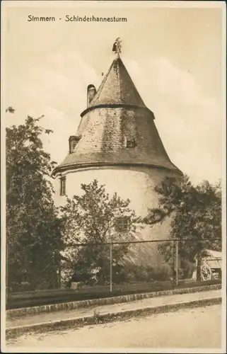 Simmern (Hunsrück) Schinderhannesturm/Heimatmuseum, Strassen Partie 1930
