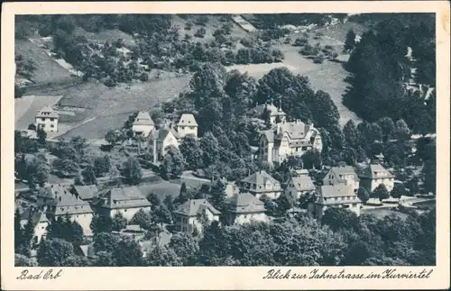 Bad Orb Panorama-Ansicht Blick zur Jahnstrasse im Kurviertel 1956