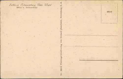 Ansichtskarte Schwarzburg Schloss Schwarzburg Gesamtansicht Wald Partie 1925