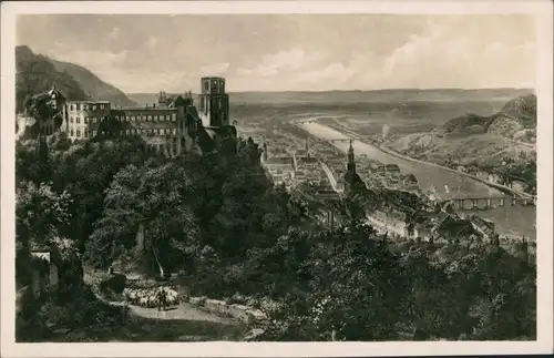Heidelberg Panorama-Ansichten Heidelberger Schloss Alt-Heidelberg 1930
