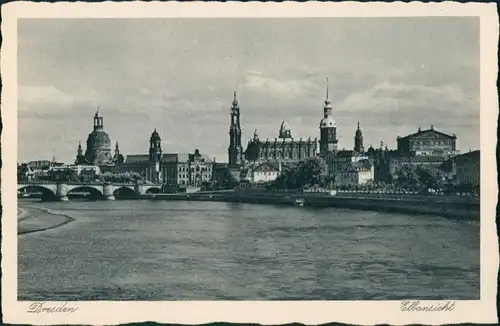 Äußere Neustadt-Dresden Panorama-Ansicht Blick über Elbe zur Altstadt 1930