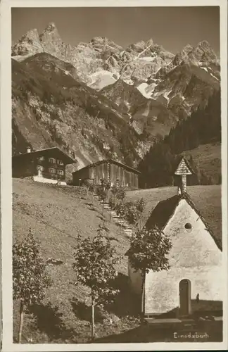 Ansichtskarte Einödsbach-Oberstdorf (Allgäu) Kapelle - Alm 1935