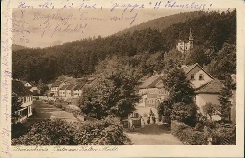 Ansichtskarte Friedrichroda Partie am kalten Markt 1936