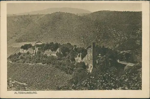 Altenbamberg Altenbaumburg, Burg Gesamtansicht, Castle Postcard 1920