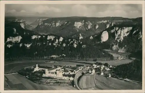 Ansichtskarte Beuron Benediktiner-Erzabtei vom Flugzeug aus, Aerial View 1940