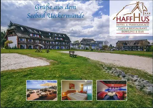 Ansichtskarte Ueckermünde HaffHus Bowling, Hotel, Restaurant 2017