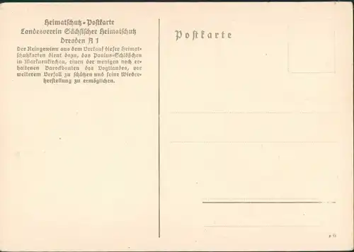 Ansichtskarte Markneukirchen Paulus - Schlößchen 1928