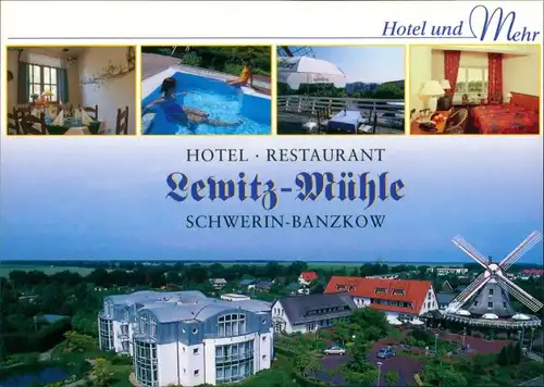 Ansichtskarte Schwerin Hotel/Restaurant "Lewitz-Mühle" 2000