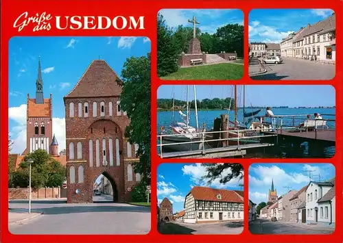 Ansichtskarte Usedom Grüße aus Usedom - 6-Bild-Karte 2000