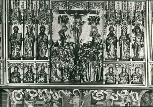 Ansichtskarte Güstrow Dom - Altar um 1500 - Mittelteil 1979