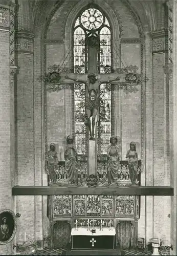 Ansichtskarte Güstrow Pfarrkirche - Triumphkreuz 1985