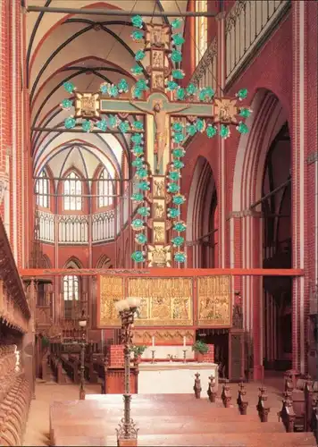 Bad Doberan Münster - Innenansicht - Kreuzaltar (ca. 1370) 1988/1990