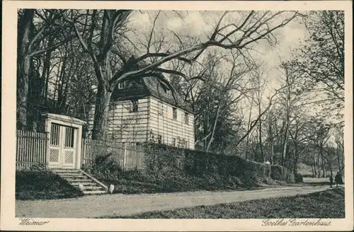 Ansichtskarte Weimar Goethes Gartenhaus 1929