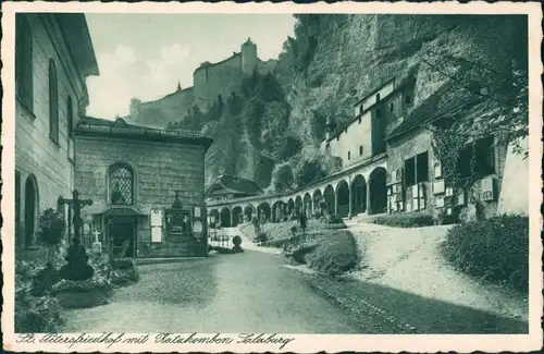 Ansichtskarte Salzburg Petersfriedhof mit Katakomben 1932