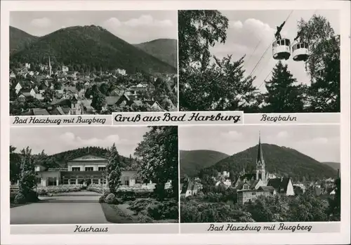 Ansichtskarte Bad Harzburg Panorama, Bergbahn, Kurhaus, Burgberg 1965