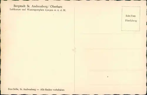 Ansichtskarte St. Andreasberg Blick ins Tal, 3 Buben auf der Alm 1934