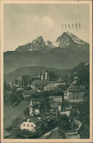 Ansichtskarte Berchtesgaden Blick auf die Stadt mit Watzmann 1927