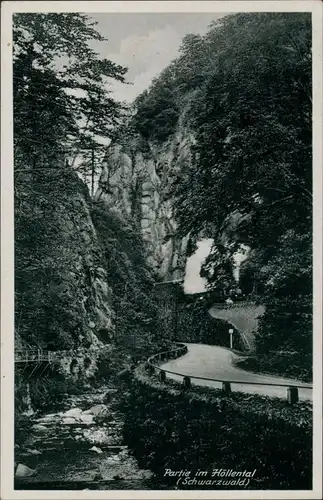 Ansichtskarte Hirschsprung-Breitnau Partie im Höllental 1943