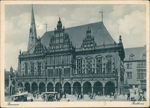 Ansichtskarte Bremen Rathaus 1933