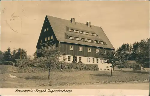 Ansichtskarte Frauenstein (Erzgebirge) Jugendherberge 1962