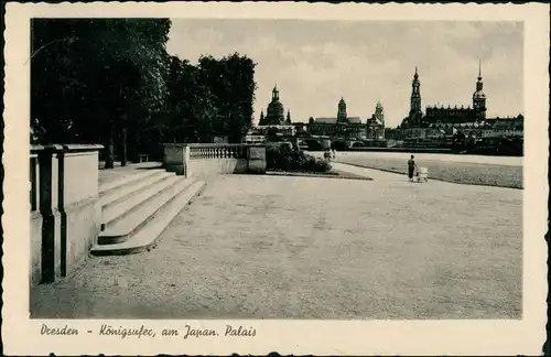 Ansichtskarte Dresden Königsufer, Stadt 1935