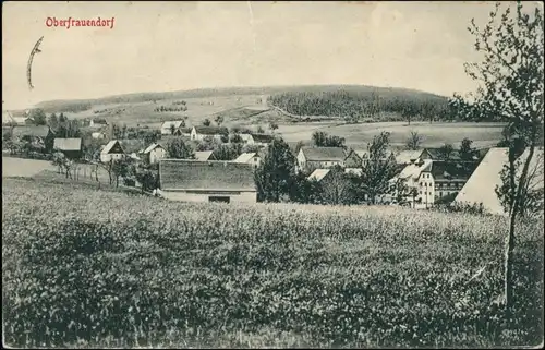 Ansichtskarte Oberfrauendorf Stadtpartie Glashütte Erzgebirge 1926
