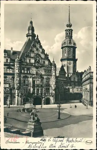 Ansichtskarte Innere Altstadt-Dresden Georgentor (gel Feldpost) 1944