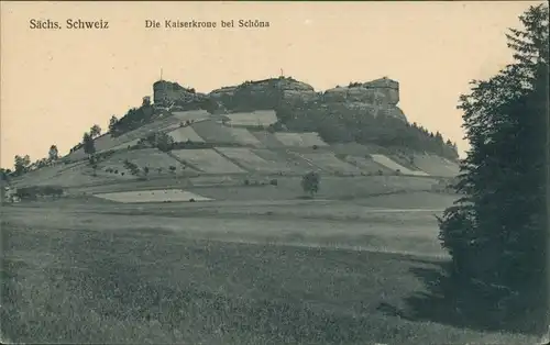 Schöna-Reinhardtsdorf-Schöna Kaiserkrone Sächsische Schweiz 1917