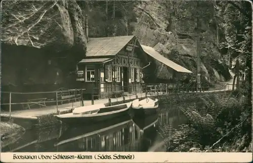 Hinterhermsdorf-Sebnitz Bootstation Obere/Untere Schleuse Kirnitzsch 1957