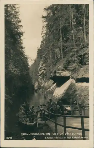 Postcard Jonsdorf (CZ) Janov Edmundsklamm - Boote Privatfoto 1925