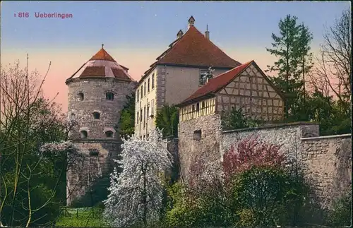 Ansichtskarte Überlingen Schloßpartie - Turm 1915