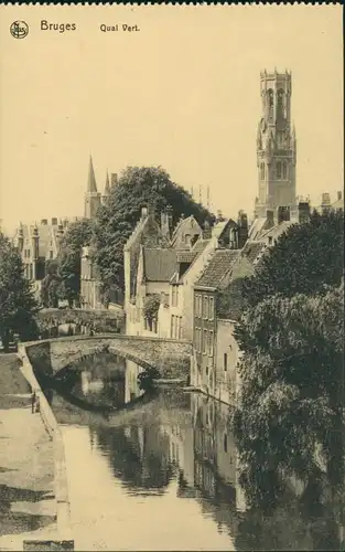 Postkaart Brügge Brugge | Bruges Quai Vert 1913