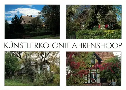 Ahrenshoop Künstlerkolonie Mehrbildkarte mit 4 Häuser-Ansichten 2005