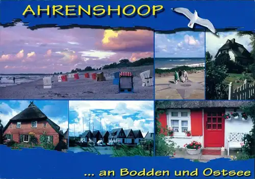 Fischland Strand Umland-Ansichten Ostsee Mehrbild-AK 6 Fotos 2005