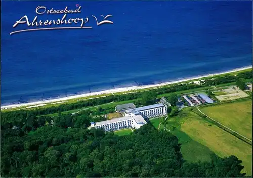 Ansichtskarte Ahrenshoop Luftbild Ostsee Ostseebad Strand Partie und Ort 2005